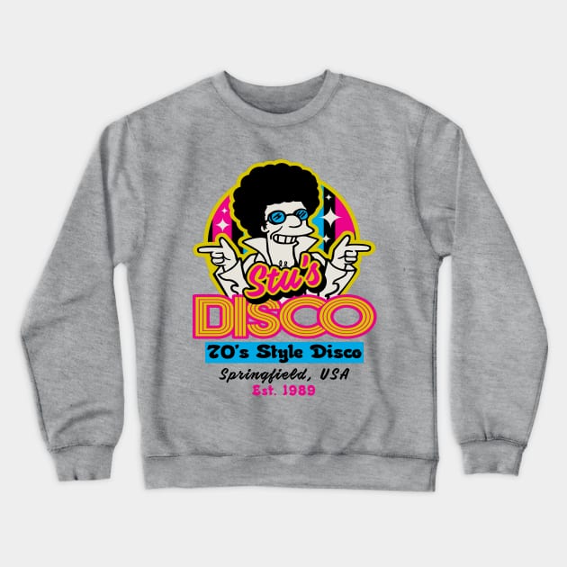 Disco Fever Lts Crewneck Sweatshirt by Alema Art